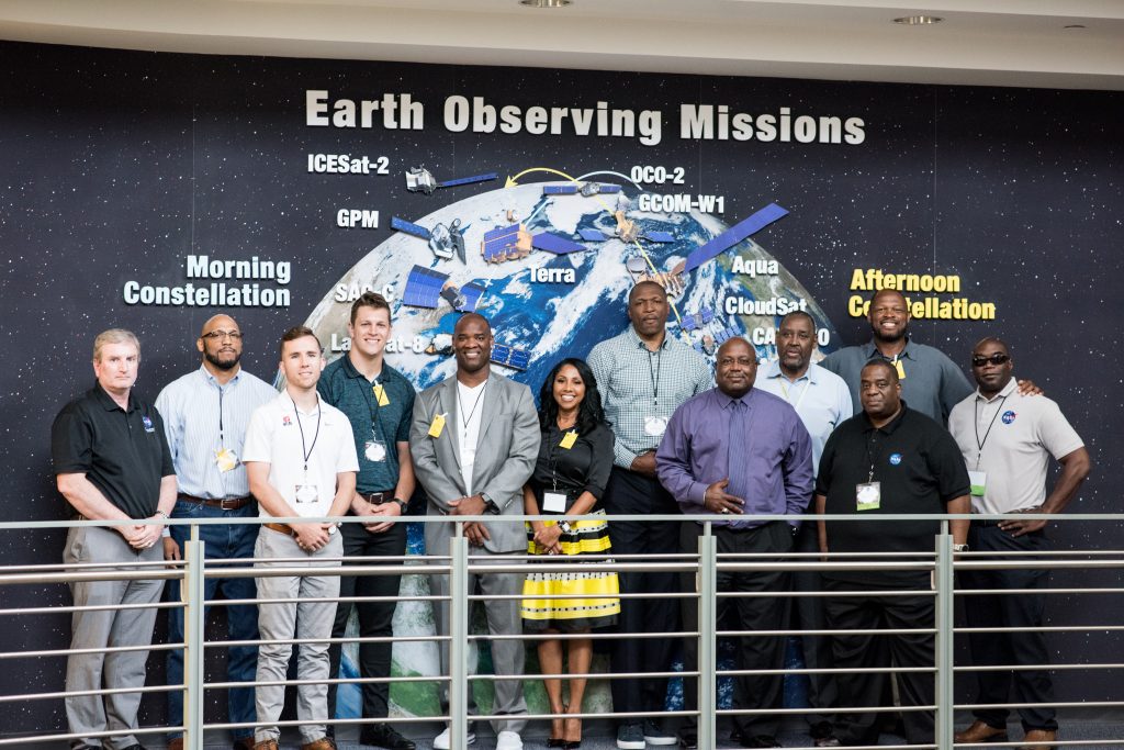 Members of Goddard's Strategic Partnerships Office, the NFL Players Association, and NBA Retired Players Association gathered for a picture during the three day commercialization workshop.